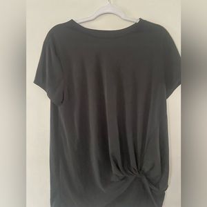 Green Envelope black dress top size medium.